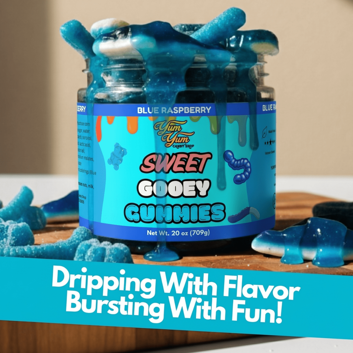 Sweet Gooey Gummies – Blue Raspberry & Watermelon in Sweet Ooze | Candy