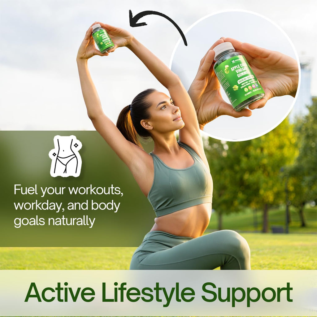 Premium Apple Cider Vinegar (ACV) Gummies, Formulated with Vitamin B12, Zinc, Ginger & Vitamin C