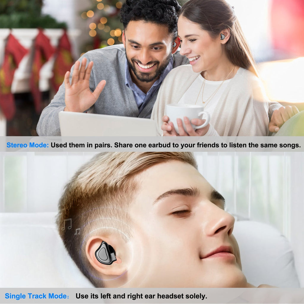 True Wireless Earbuds Wireless V5.0 TWS Headset Waterproof Stereo Earphone Charge Dock