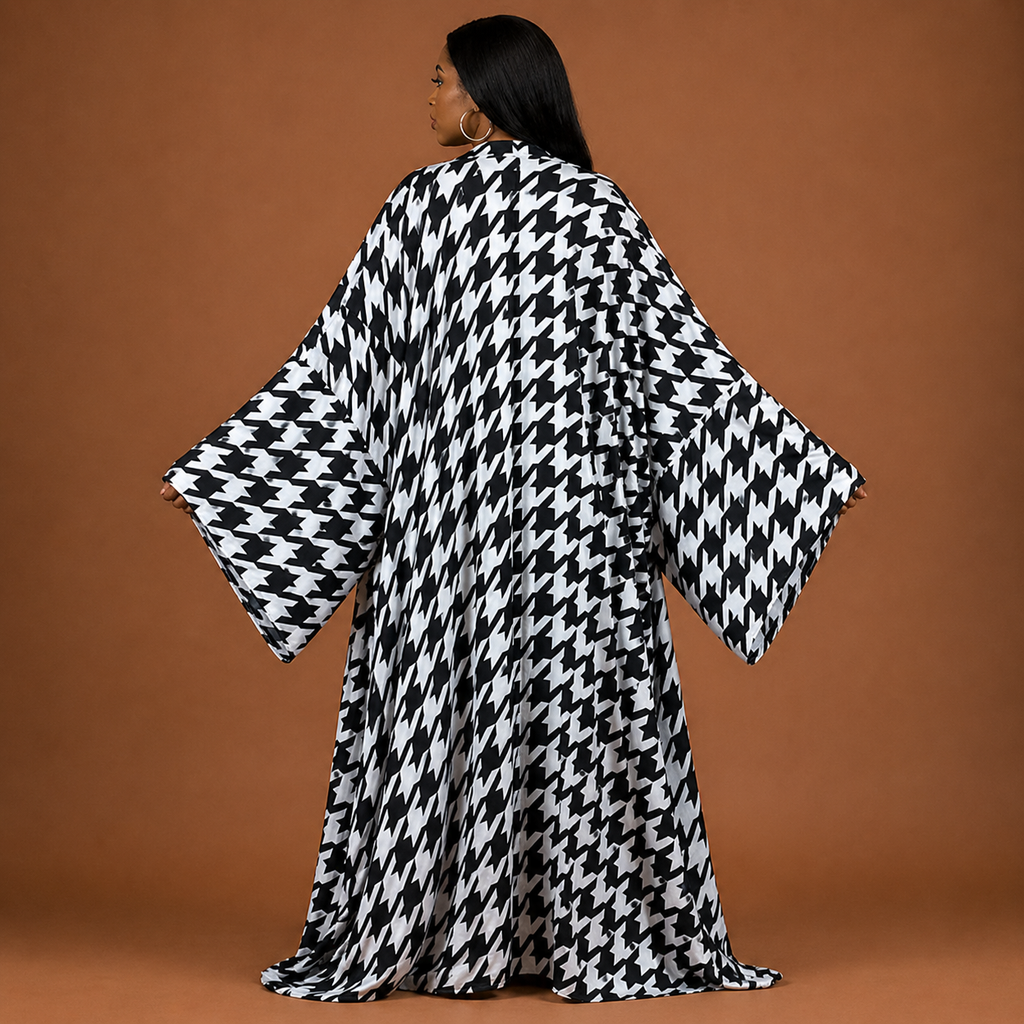 Timeless Houndstooth Kimono