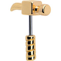 16G 1/4 Gold Tone Optical Illusion Hammer Cartilage Tragus Earring