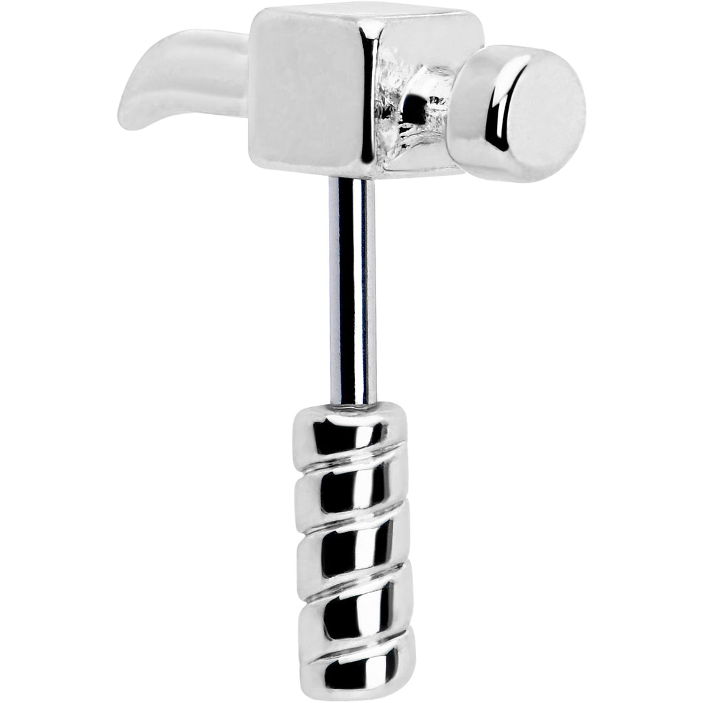 16G 1/4 Optical Illusion Hammer Cartilage Tragus Earring
