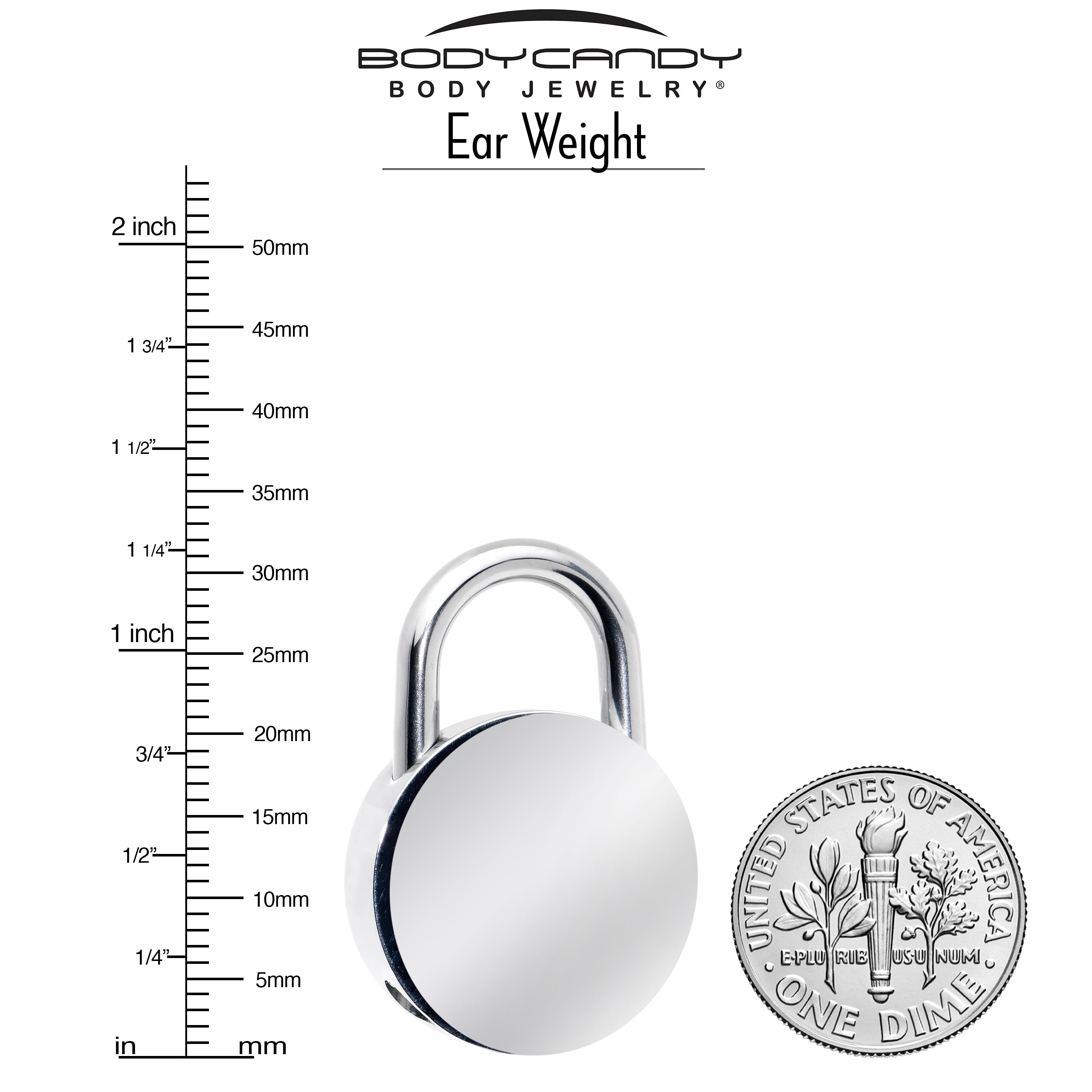 8G Round Padlock Ear Weight Set