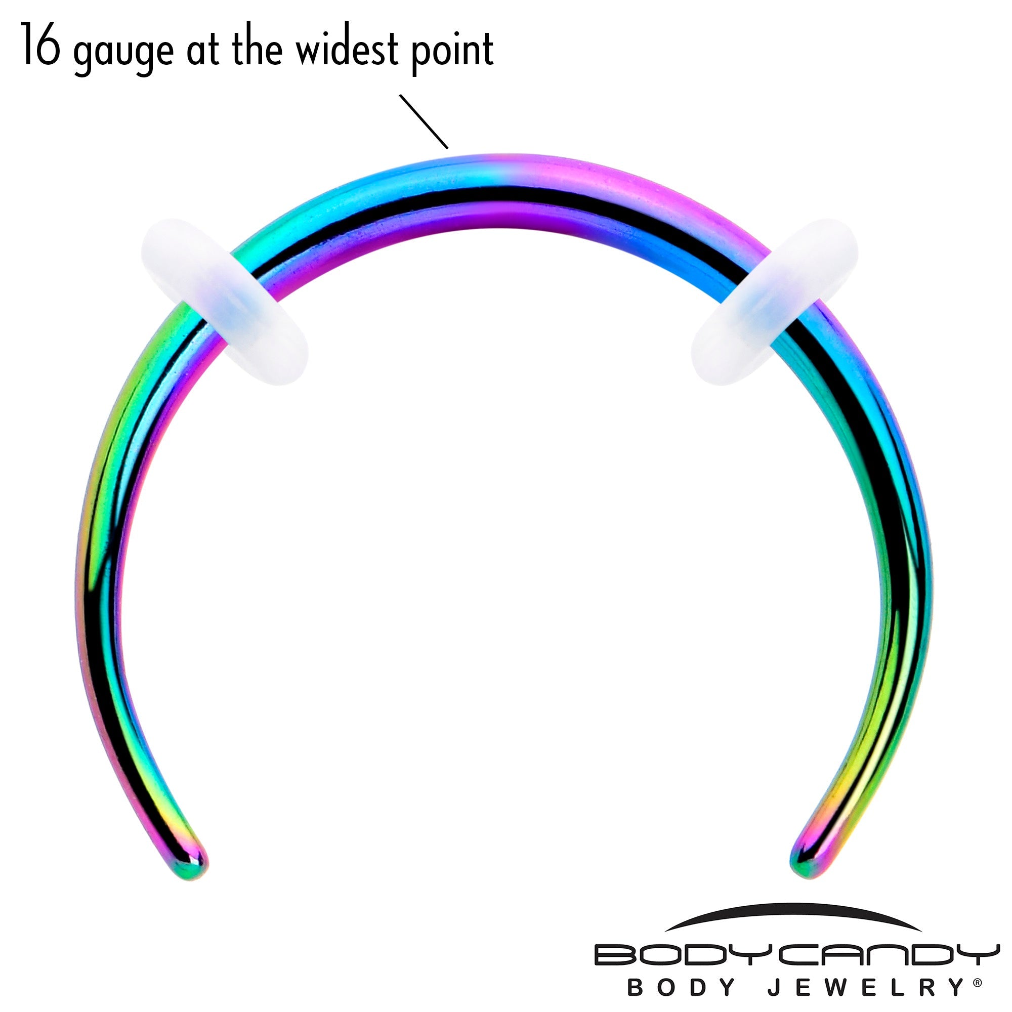 16G 3/8 Rainbow Pincher Crescent Taper