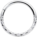 16G 3/8 Implant Grade Titanium Snakeskin Style Hinged Segment Ring