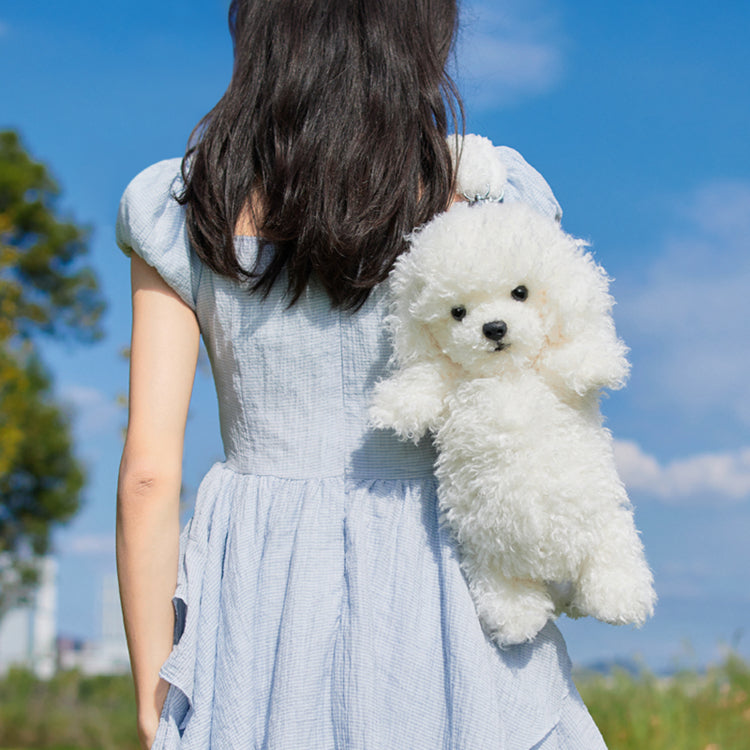 Poodle Dog Backpack – Plush Puppy Bag for Daily Use