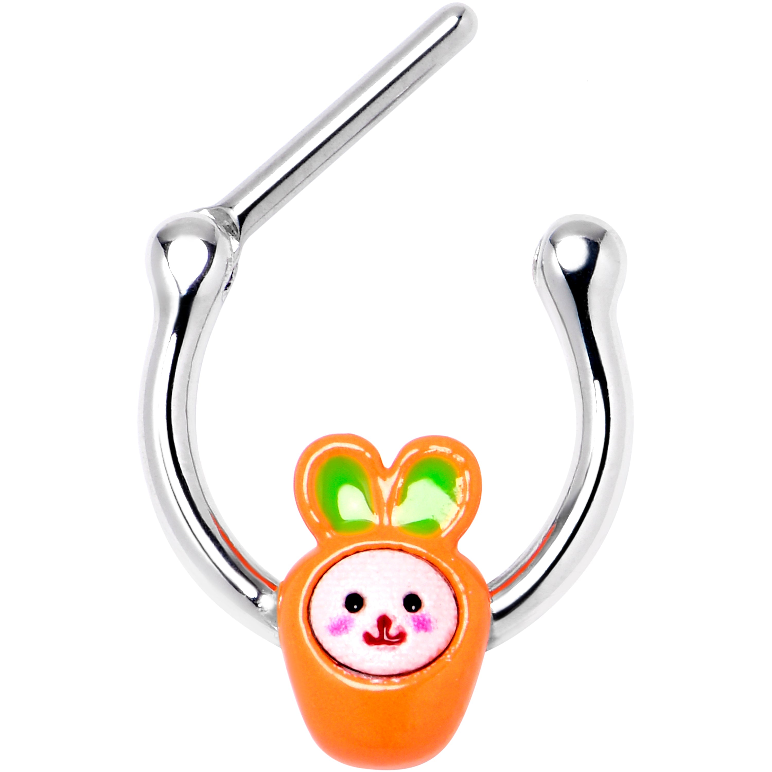 16G 5/16 Surprise Carrot Easter Bunny Cartilage Clicker