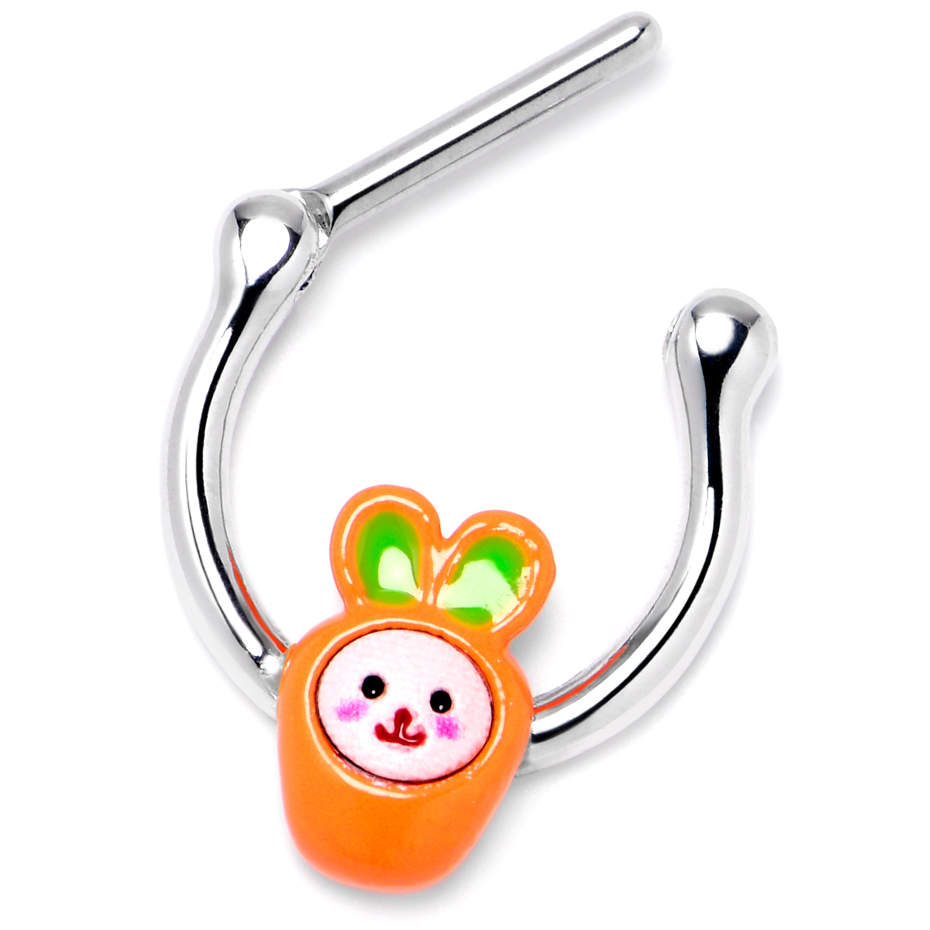 16G 5/16 Surprise Carrot Easter Bunny Cartilage Clicker