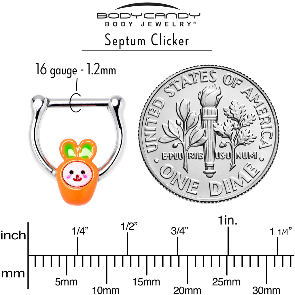 16G 5/16 Surprise Carrot Easter Bunny Cartilage Clicker