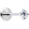 2.5mm Gem Flat Back Earring Threadless Push In Stud 20G