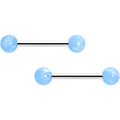 14G 9/16 Color Acrylic Ball Ends Barbell Nipple Ring Set