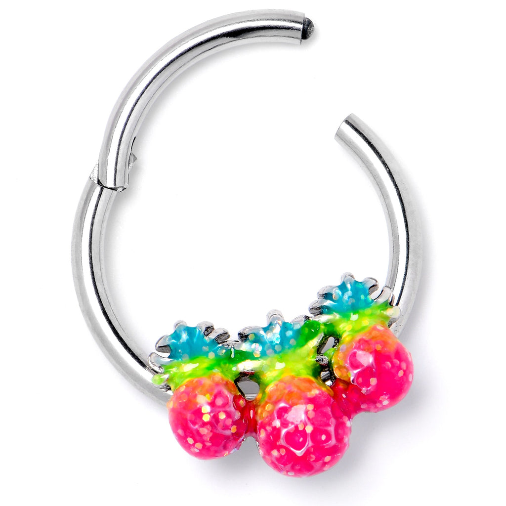 16G 3/8 Hot Tropical Pineapples Hinged Segment Ring