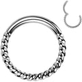16G 3/8 Braided Style Precision Hinged Segment Ring