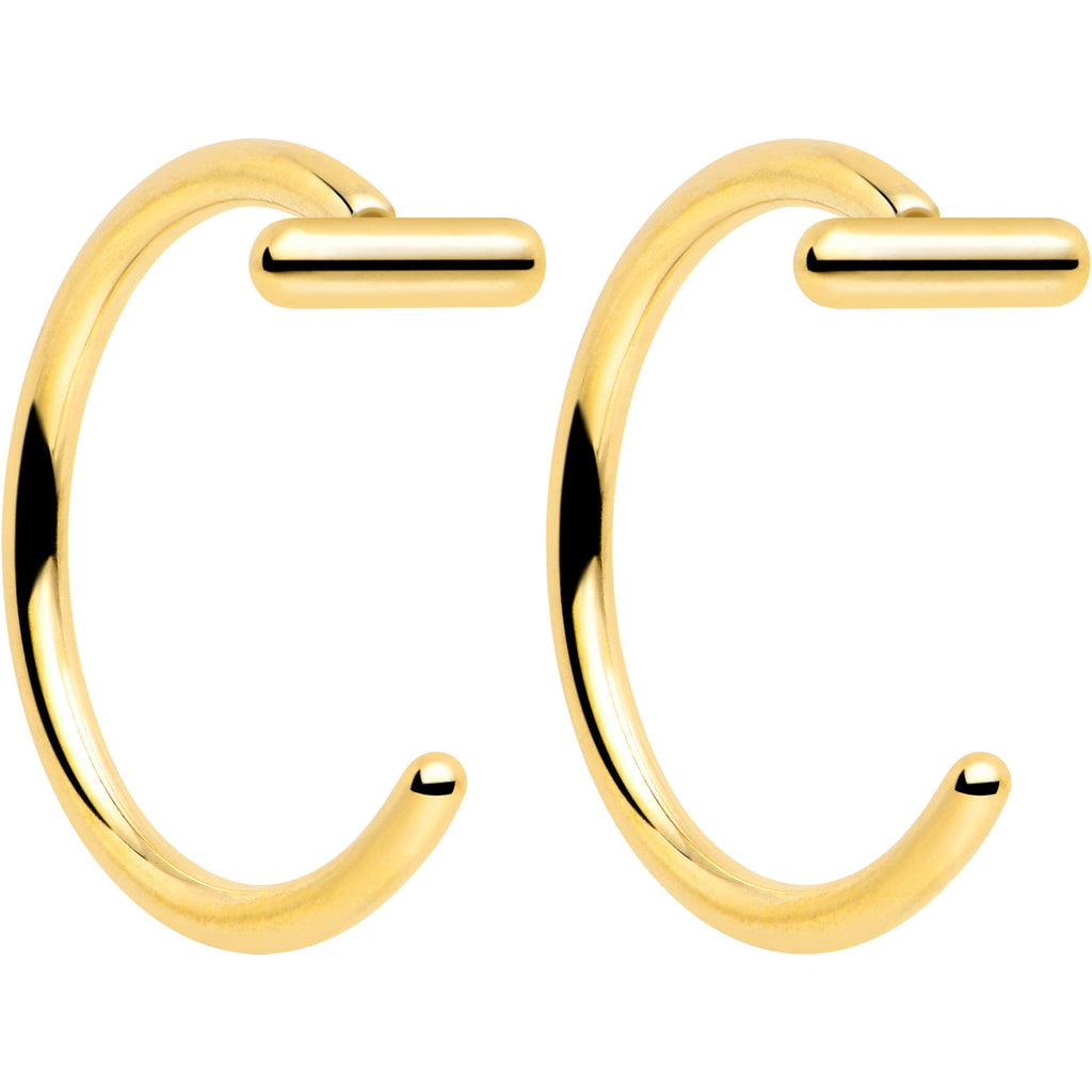 20G Bar Implant Grade Titanium Open Hoop Earrings