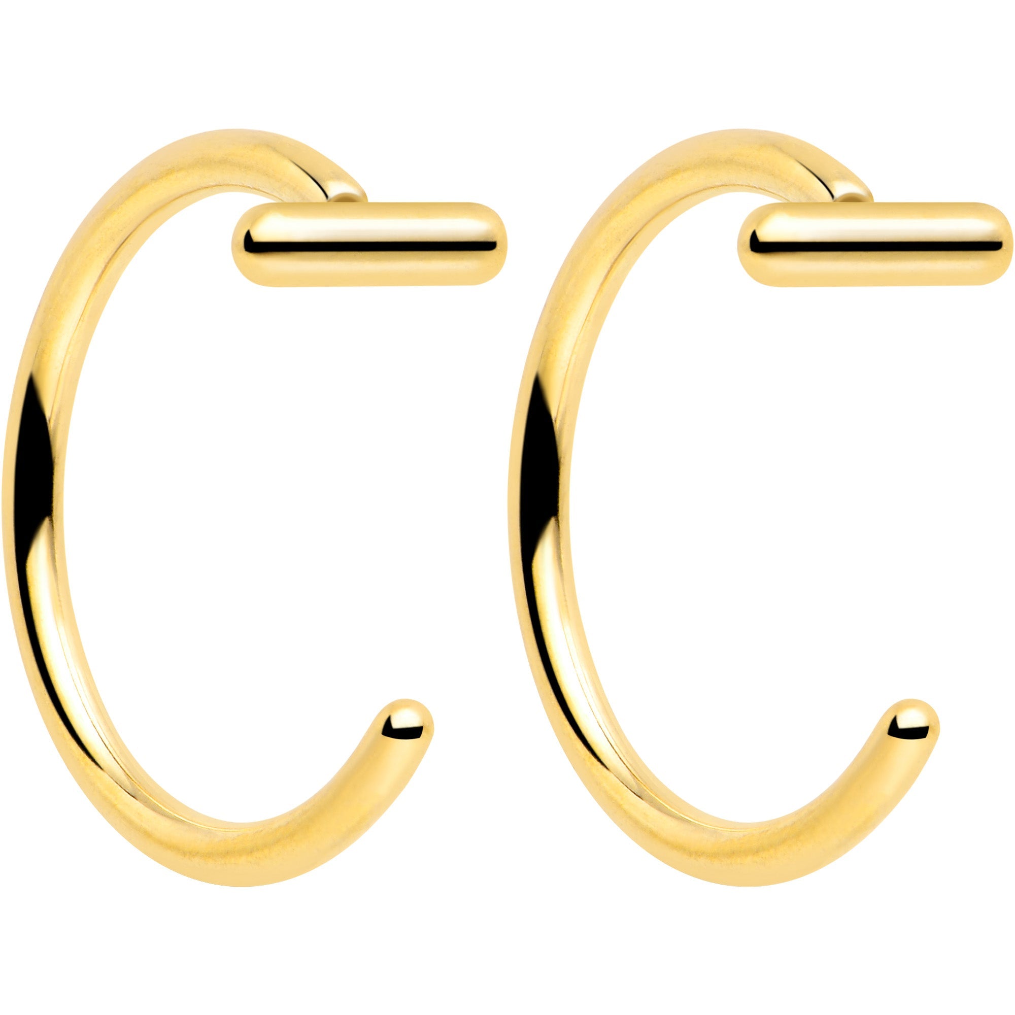 20G Bar Implant Grade Titanium Open Hoop Earrings