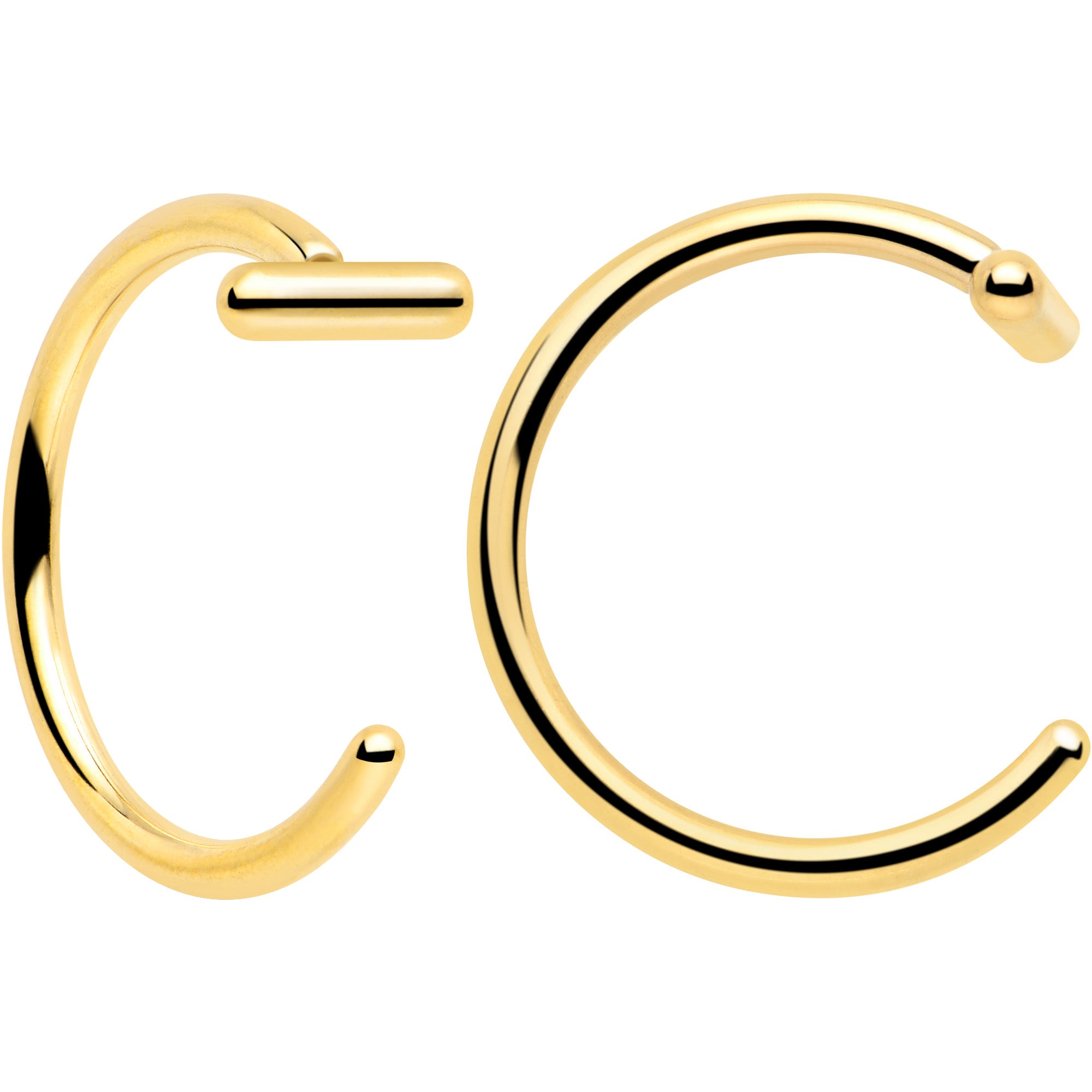 20G Bar Implant Grade Titanium Open Hoop Earrings