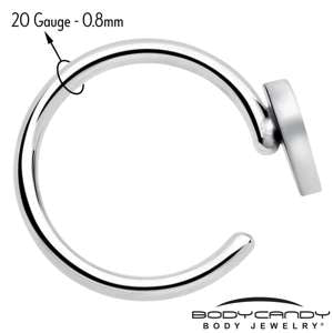 20G Implant Grade Titanium Heart Open Hoop Earrings