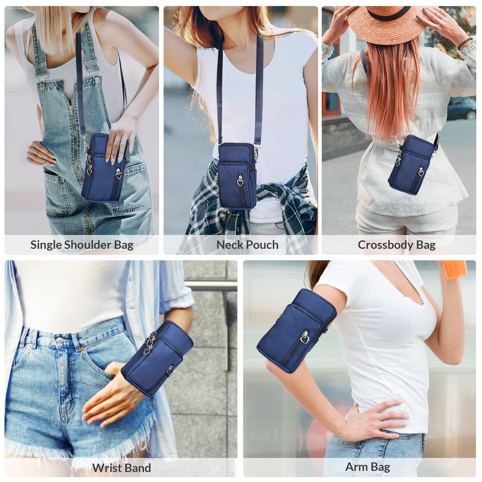 Phone Purse Wristband Sport Armband Wallet Travel Crossbody Cell Phone Purse For