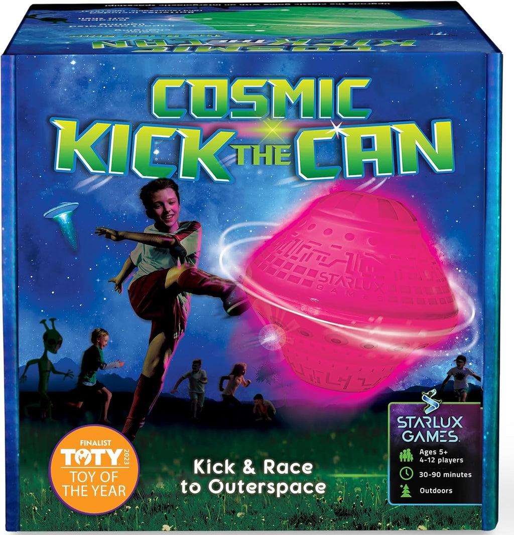 Cosmic Kick the Can – An Outdoor Game with a Galactic Twist | Ages 5+, 4-12 Players | Glow in the Dark | Outside Toys for Kids | Backyard, Camping & Parties | Gifts for Boys | Toy of the Year Finalist