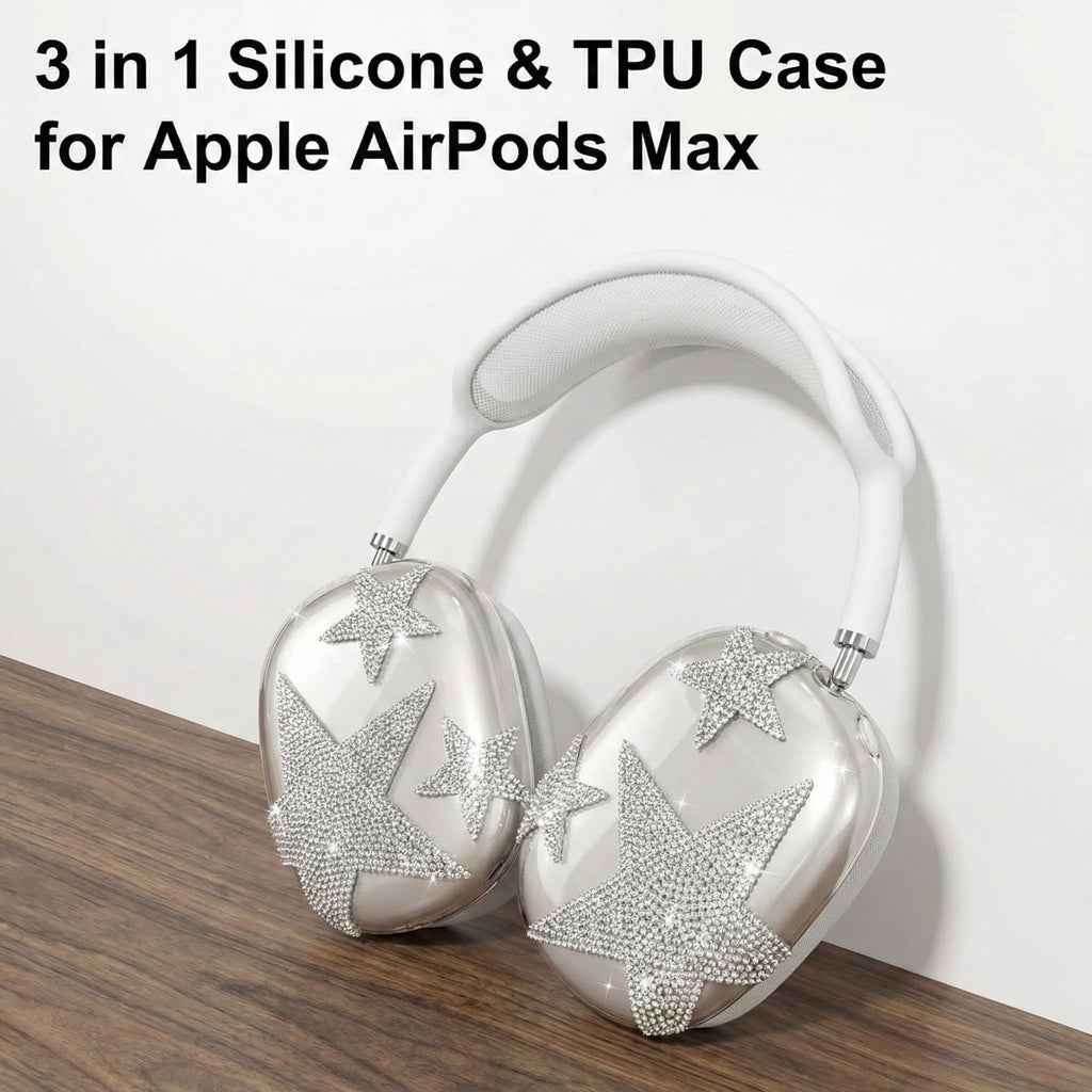 Ear Cover Three Piece Set, Shining Rhinestone Five-Pointed Star, Personality Fas