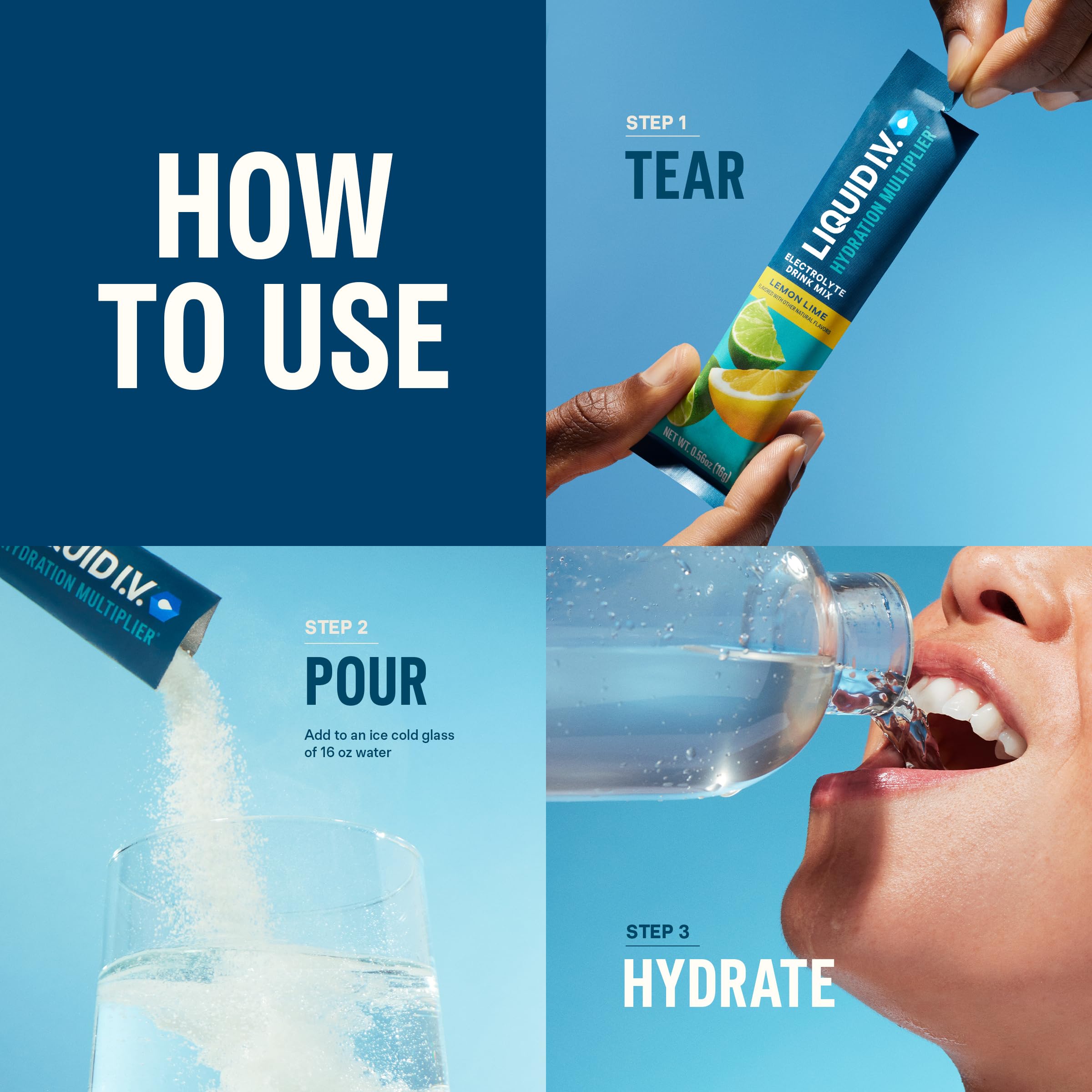 Liquid I.V.® Hydration Multiplier - Guava | Electrolyte Powder Drink Mix | 1 Pack (16 Servings)
