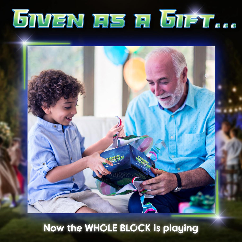 Cosmic Kick the Can – An Outdoor Game with a Galactic Twist | Ages 5+, 4-12 Players | Glow in the Dark | Outside Toys for Kids | Backyard, Camping & Parties | Gifts for Boys | Toy of the Year Finalist