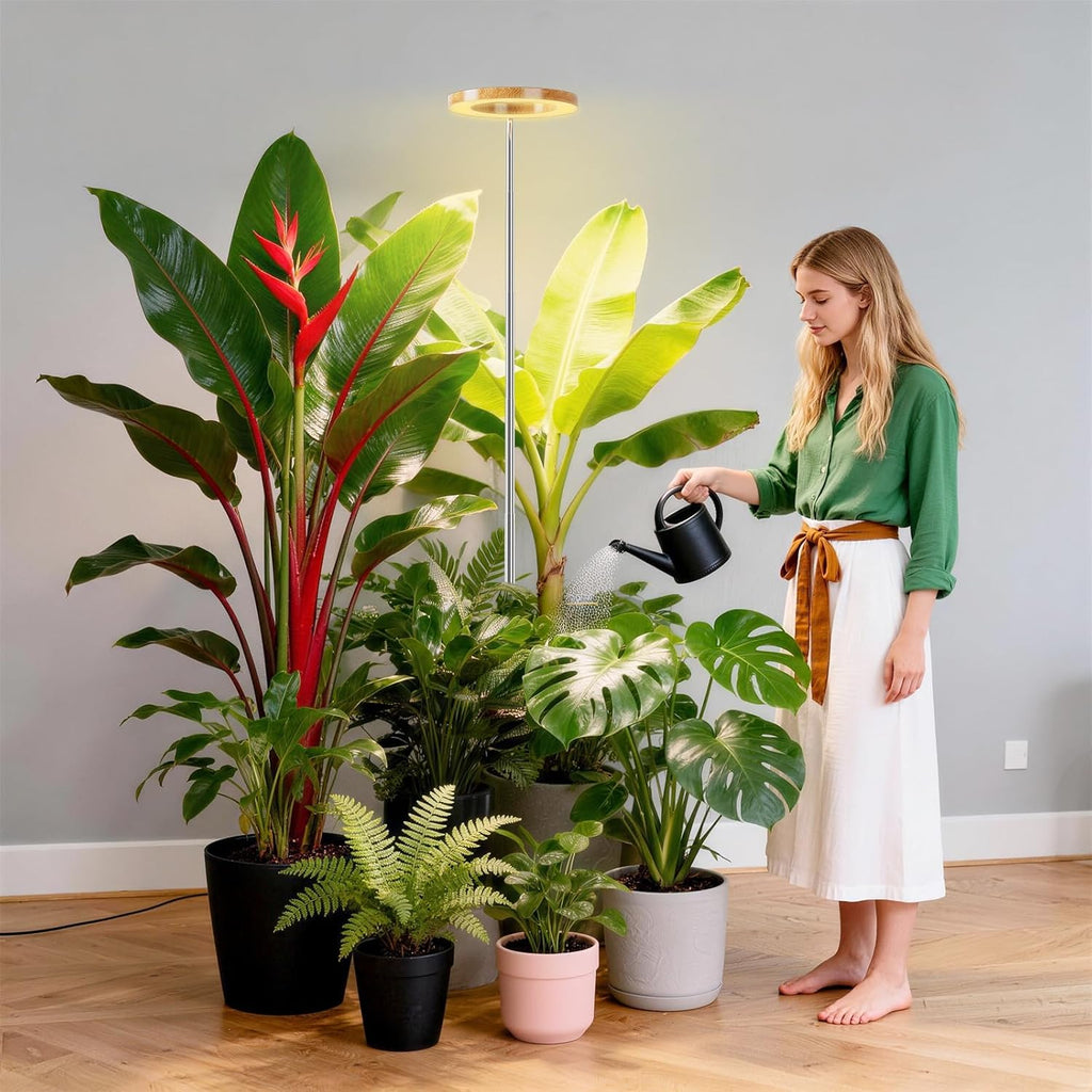 Grow Lights for Indoor Plants,LPMZMBL Indoor Plant Light,80 LEDs Full Spectrum Plant Lights for Indoor Growing with 6/12/16H Timer-WG1