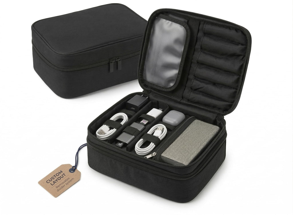 Organizer Bag Travel Removable Dividers – Electronics O