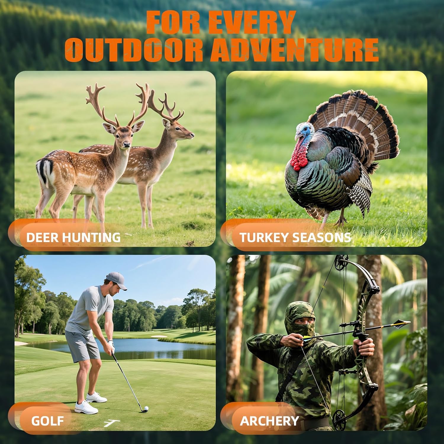 Hunting Laser Rangefinder 1000 Yards, Rechargeable Range Finder with Slope/Angle/Speed/Scan, 6X Magnification Camo Waterproof Rangefinder for Hunting, Golf & Archery