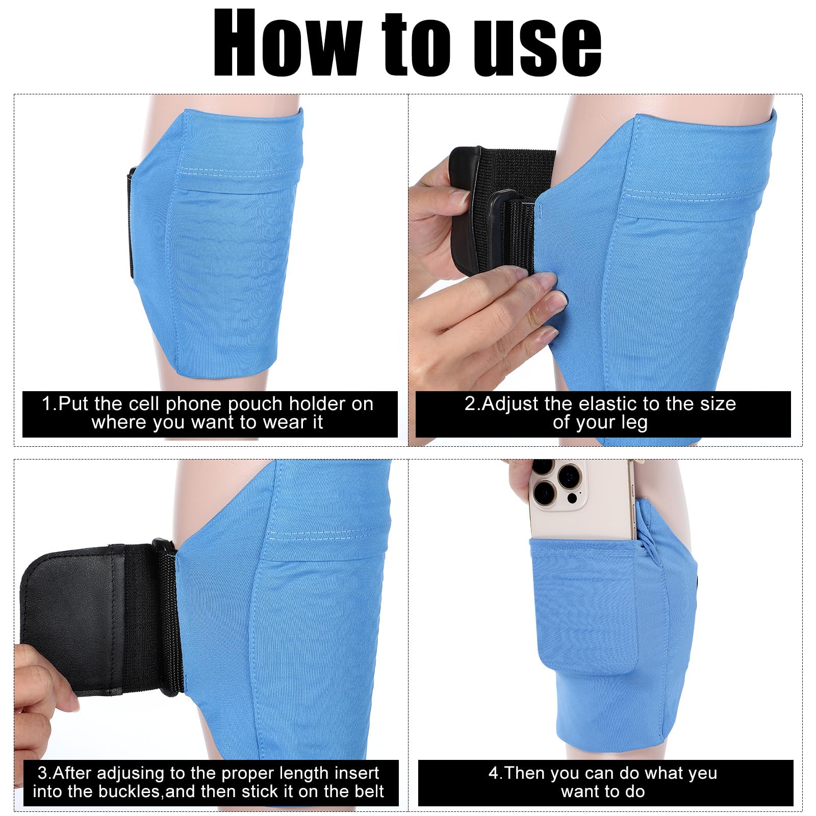 Phone Holder, Cell Phone Leg Straps Ankle Wallet Thigh Holder Wallet Calf Straps