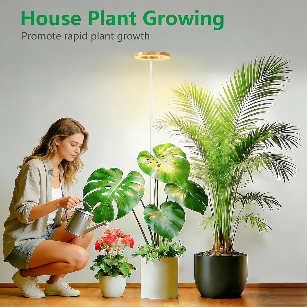 Grow Lights for Indoor Plants,LPMZMBL Indoor Plant Light,80 LEDs Full Spectrum Plant Lights for Indoor Growing with 6/12/16H Timer-WG1