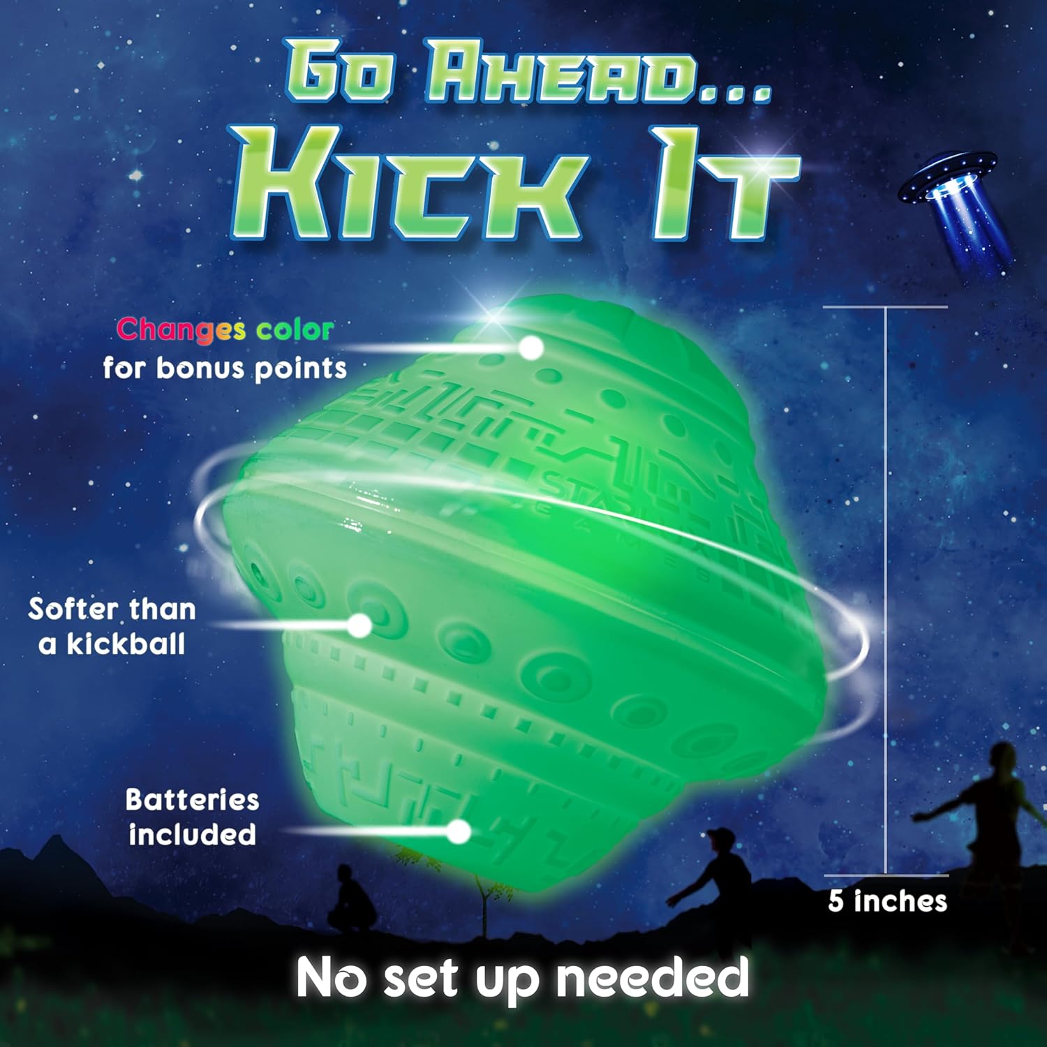 Cosmic Kick the Can – An Outdoor Game with a Galactic Twist | Ages 5+, 4-12 Players | Glow in the Dark | Outside Toys for Kids | Backyard, Camping & Parties | Gifts for Boys | Toy of the Year Finalist