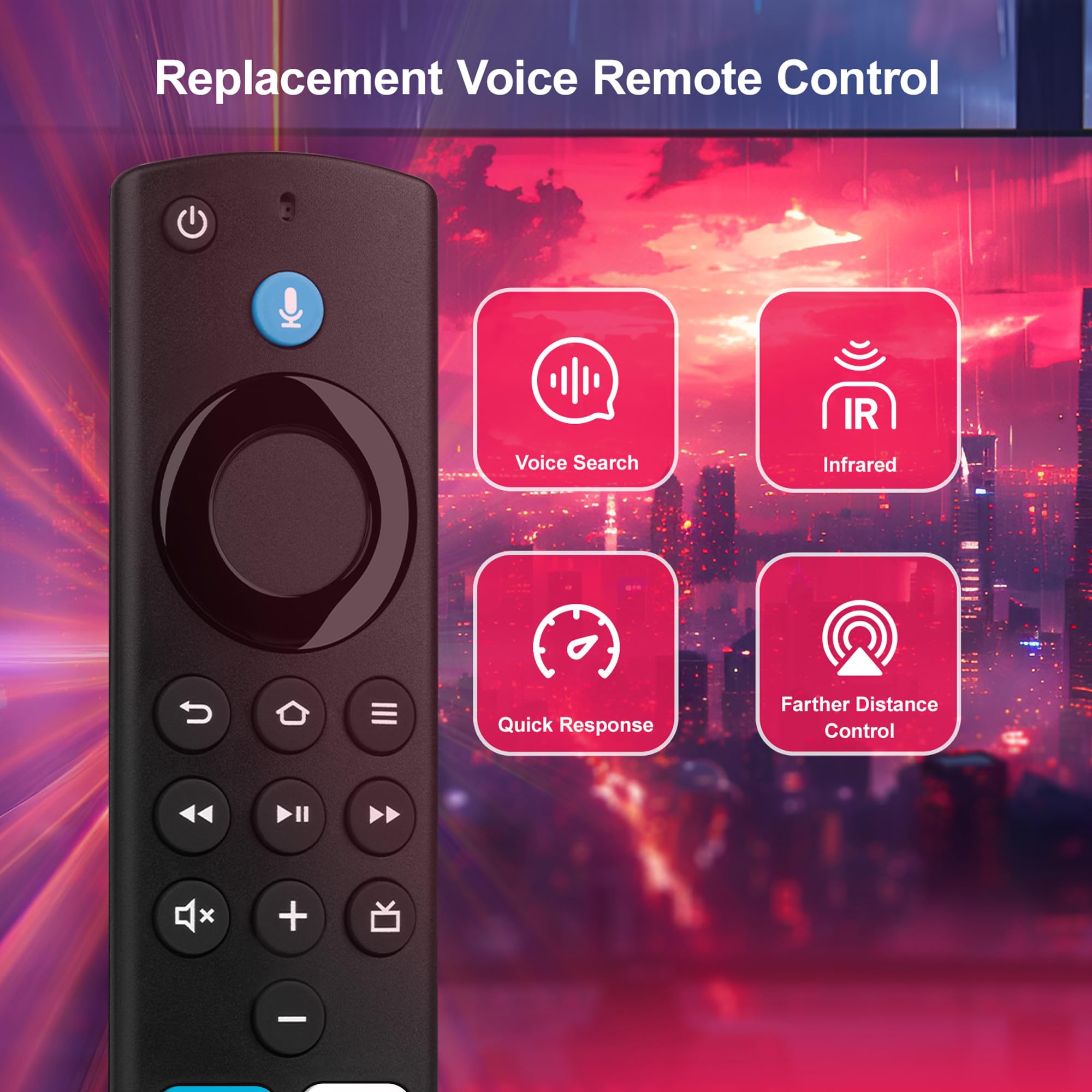 Amazon Fire TV Stick Remote Control - Compatible with 2nd Gen 3rd Gen Lite 4K Max Cube HD