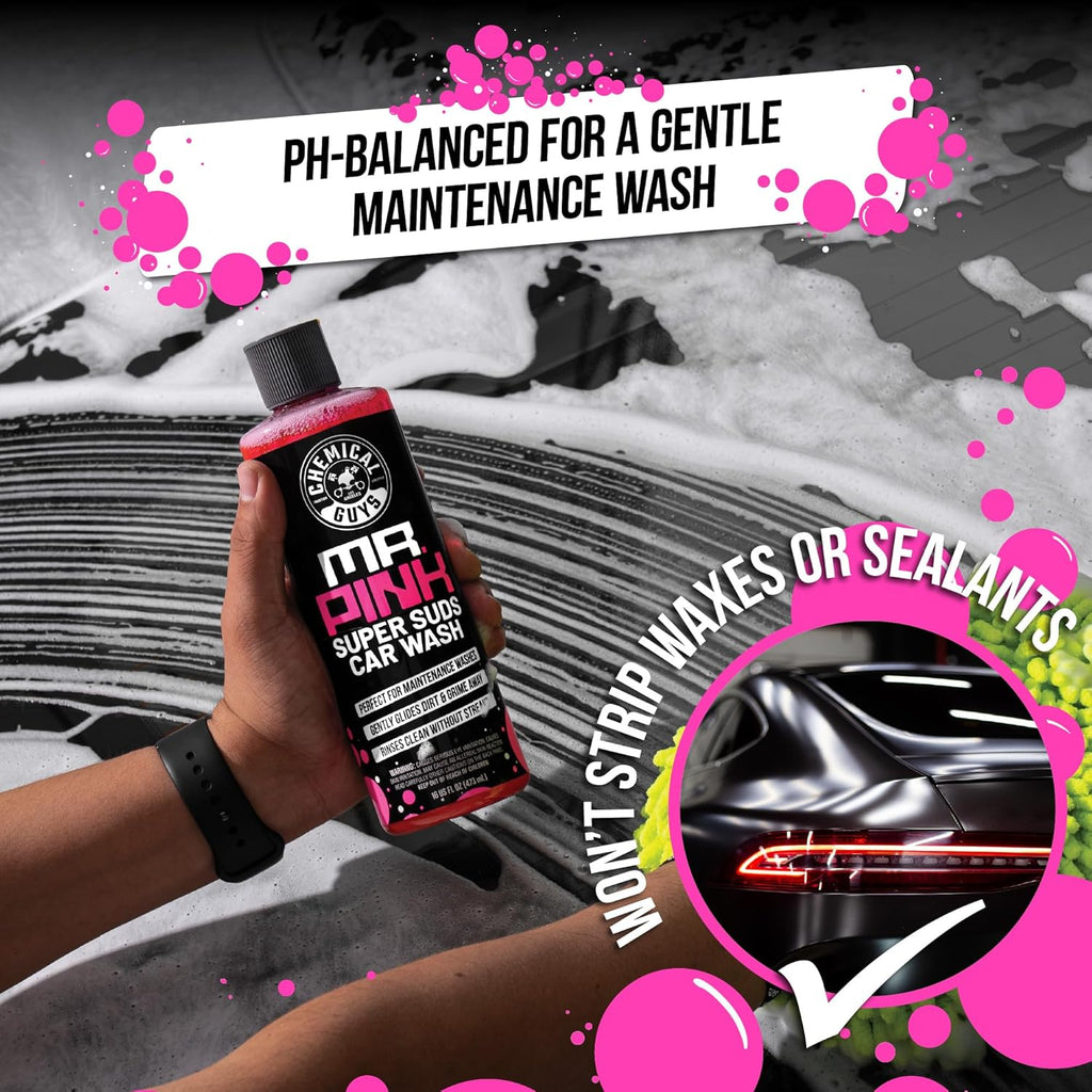 Chemical Guys Car Detailing Kit, Car Cleaning Kit with Total Interior Cleaner & Protectant, Sprayable Wheel Cleaner, Car Wash Soap, Bucket, Brushes, and Detailing Accessories - 17 Piece Wash Kit