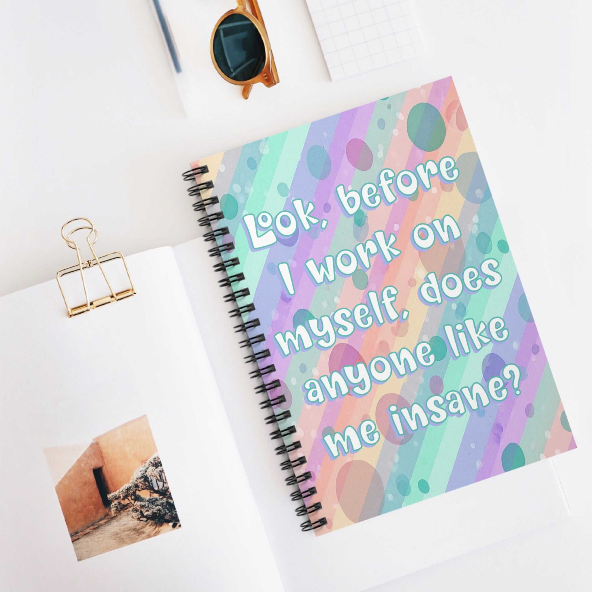 Bespattered Facade "Self Improvement" Spiral Notebook - Lined Pages