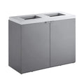 86-Gallon Heavy-Duty Commercial Steel Two-Stream Trash Can Cabinet (SAK74623)