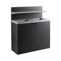 86-Gallon Heavy-Duty Commercial Steel Two-Stream Trash Can Cabinet With Tray Holder (SAK45079)