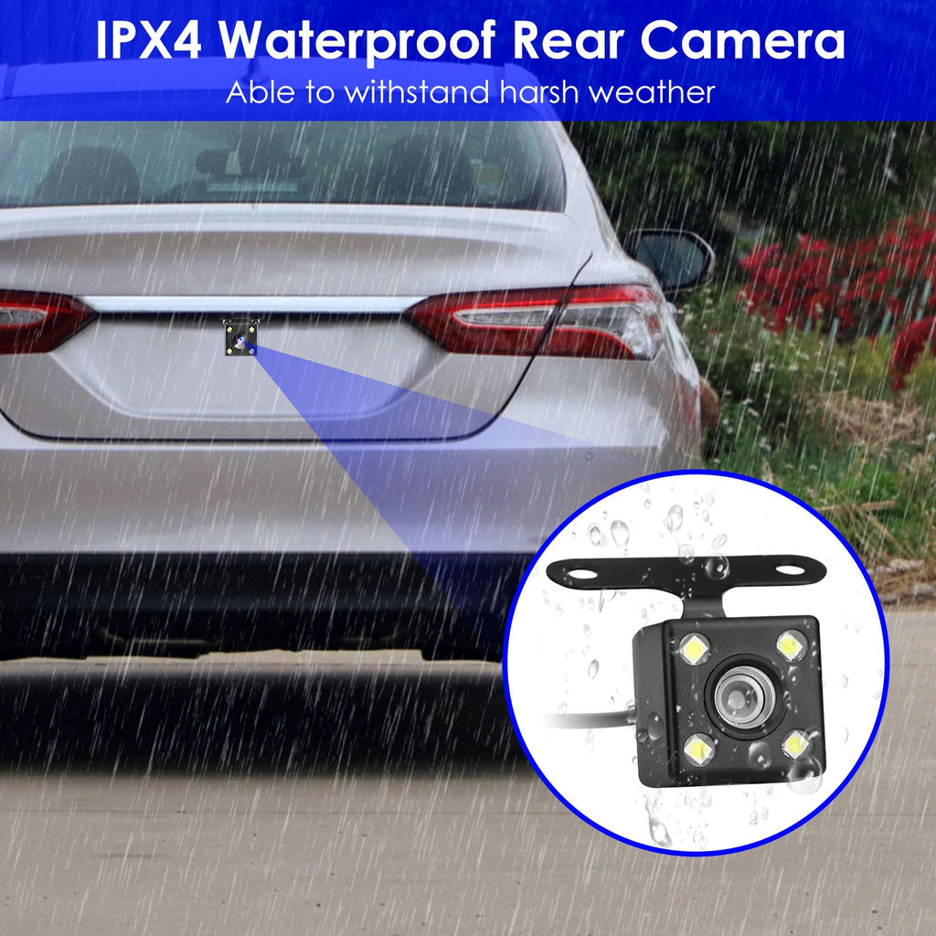WiFi FHD 1080P Car Dash Cam 3 Channels Front Rear Inside Dash Camera with Loop Recording Reversing Visual 170° Wide Angle 64G Card Included
