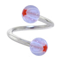 Psychedelich Sky Blue STAR Acrylic Spiral Twister Belly Ring