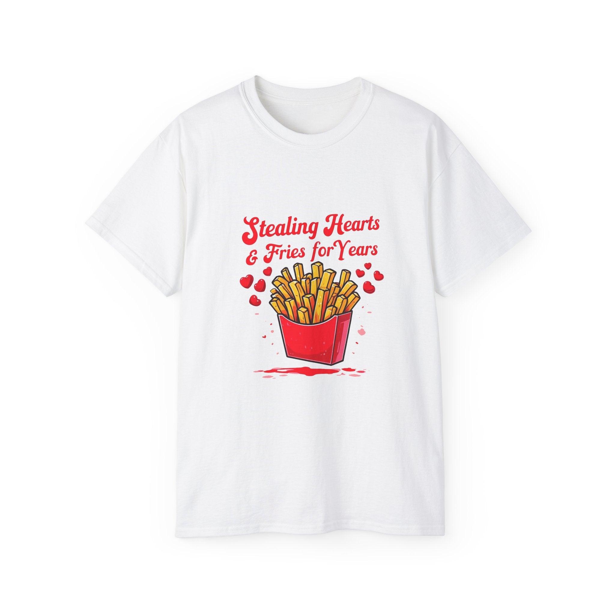 Stealing Hearts and Fries Unisex Ultra Cotton Tee