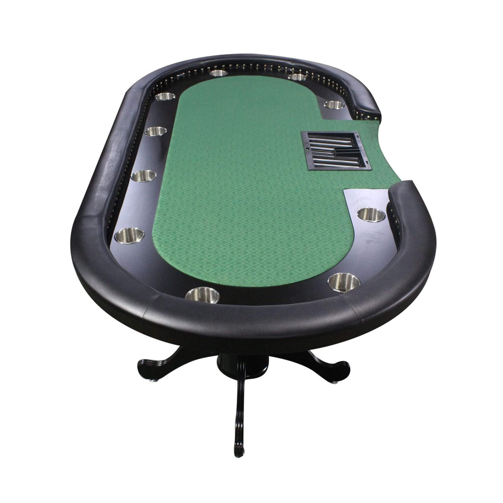 96-Inch Premium 10-Player Poker Table With Cup Holders And Chip Tray (SAK16495)