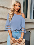 Western Chic One Shoulder Blouse