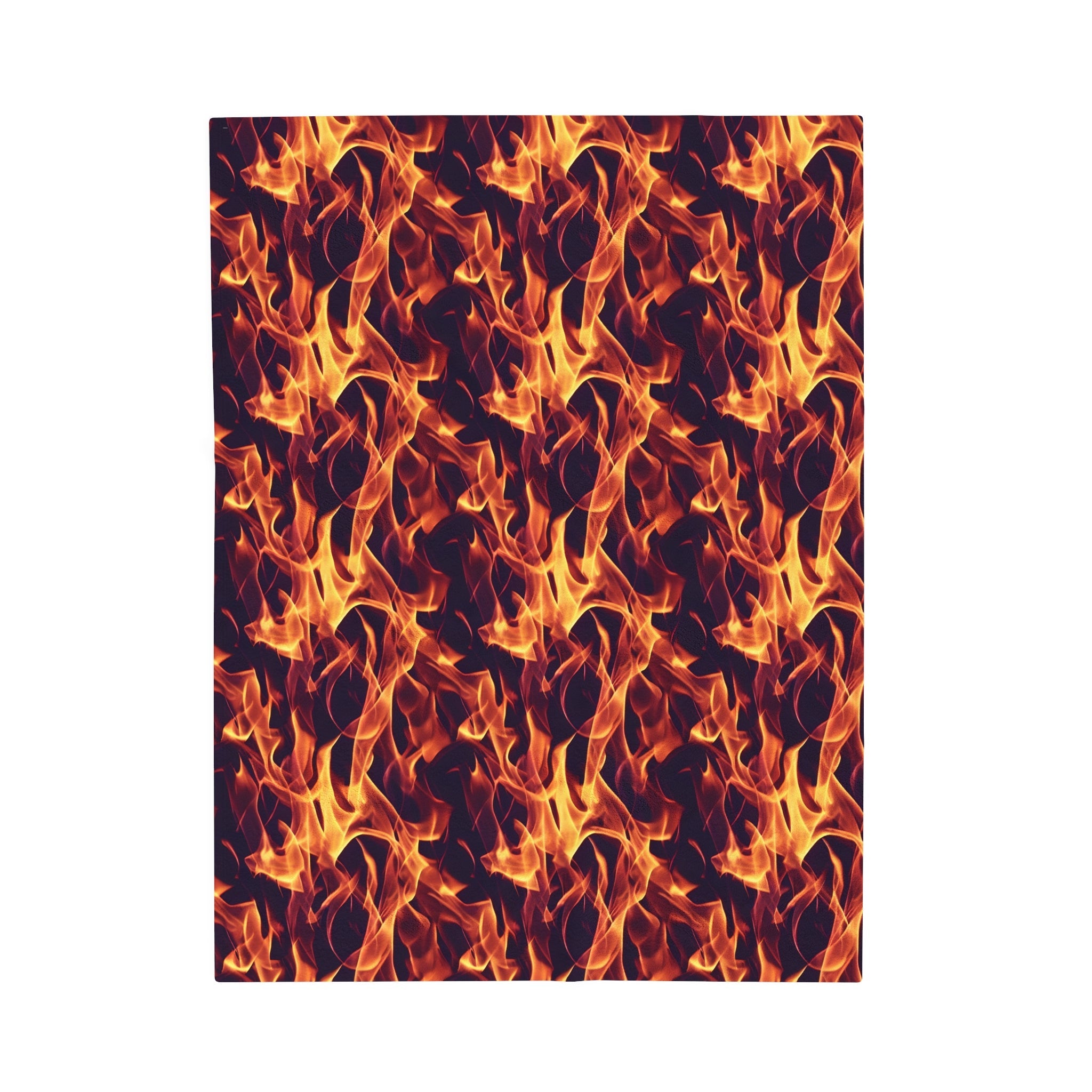 Turn up the heat with the Flame Burst Velveteen Plush Blanket