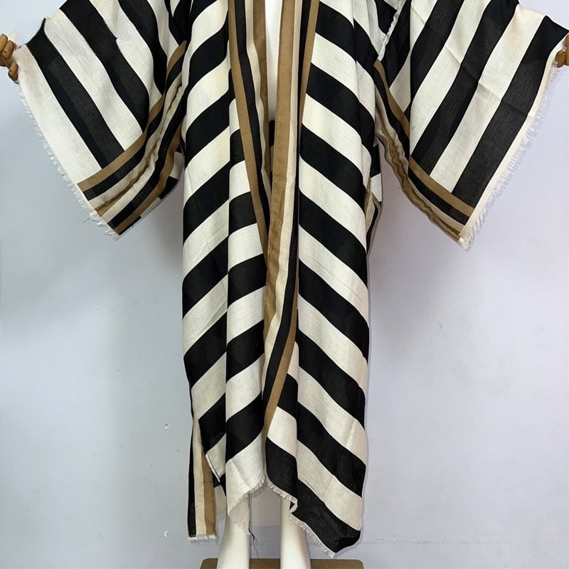 Timeless Chic Striped Kimono