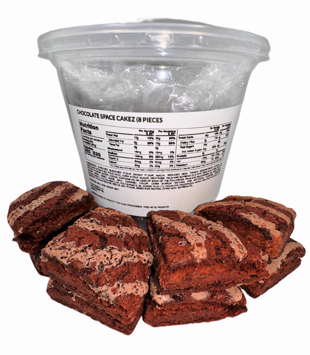 CHOCOLATE SPACE CAKES FREEZE DRIED (8 PIECES)