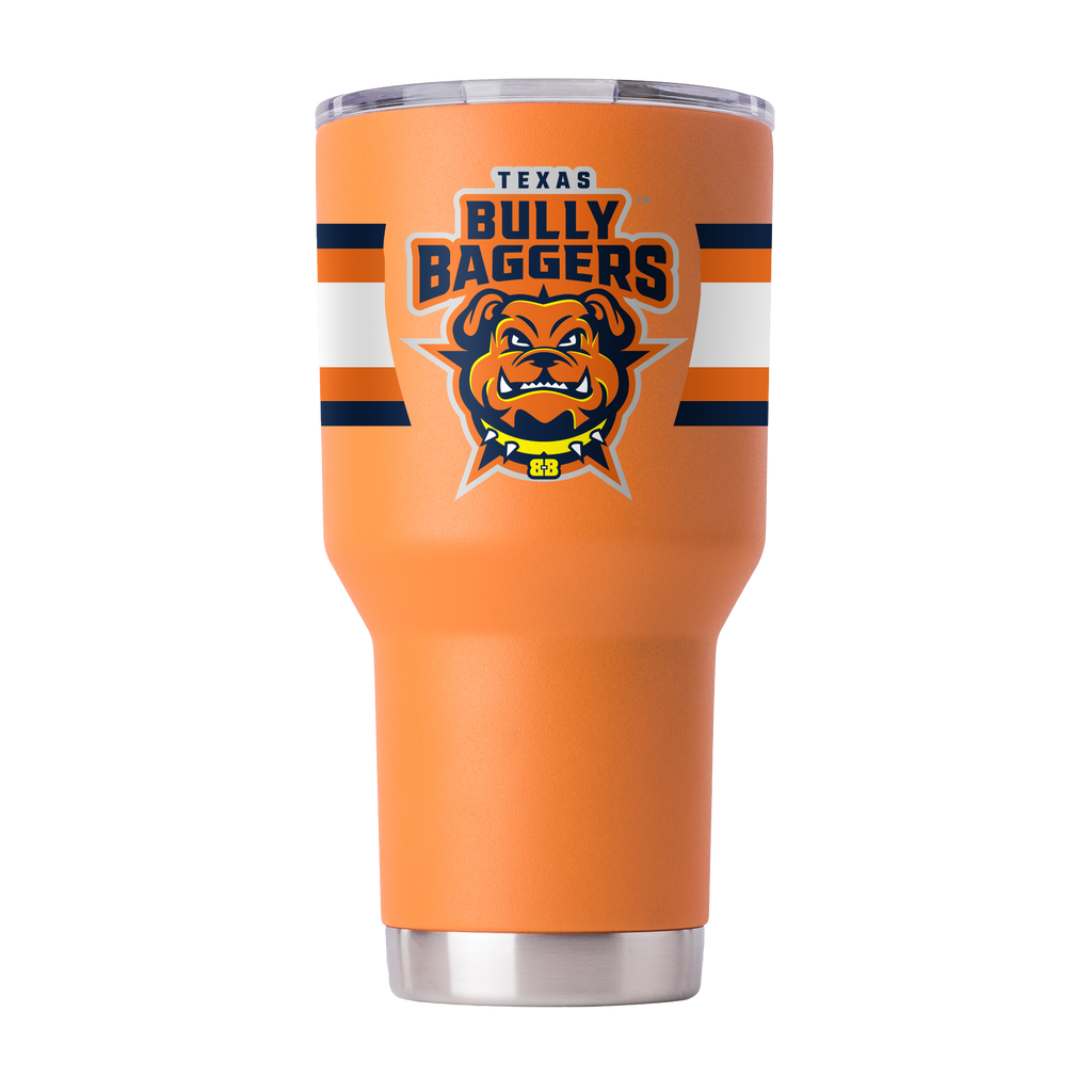 Texas Bully Baggers 30oz Orange Tumbler