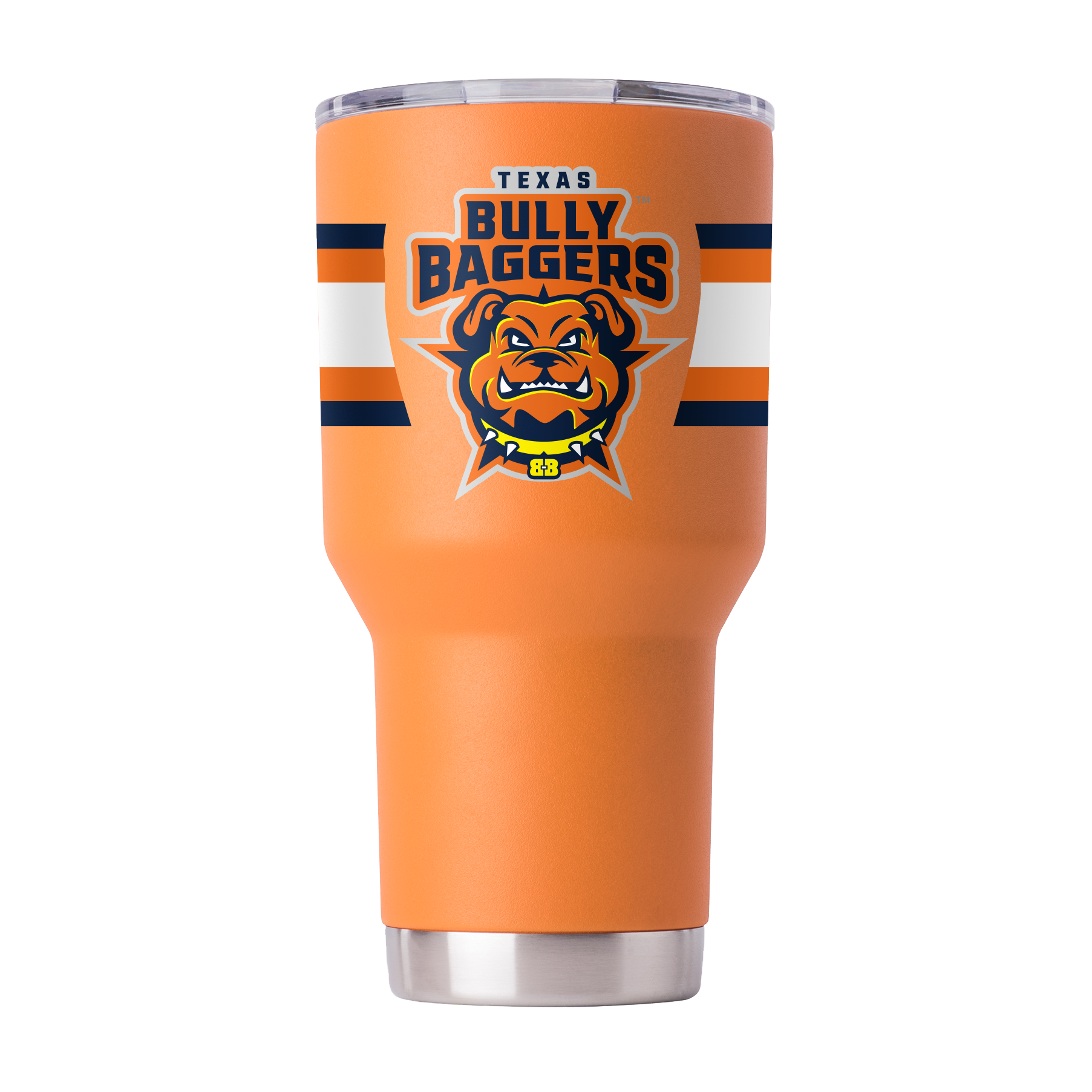 Texas Bully Baggers 30oz Orange Tumbler