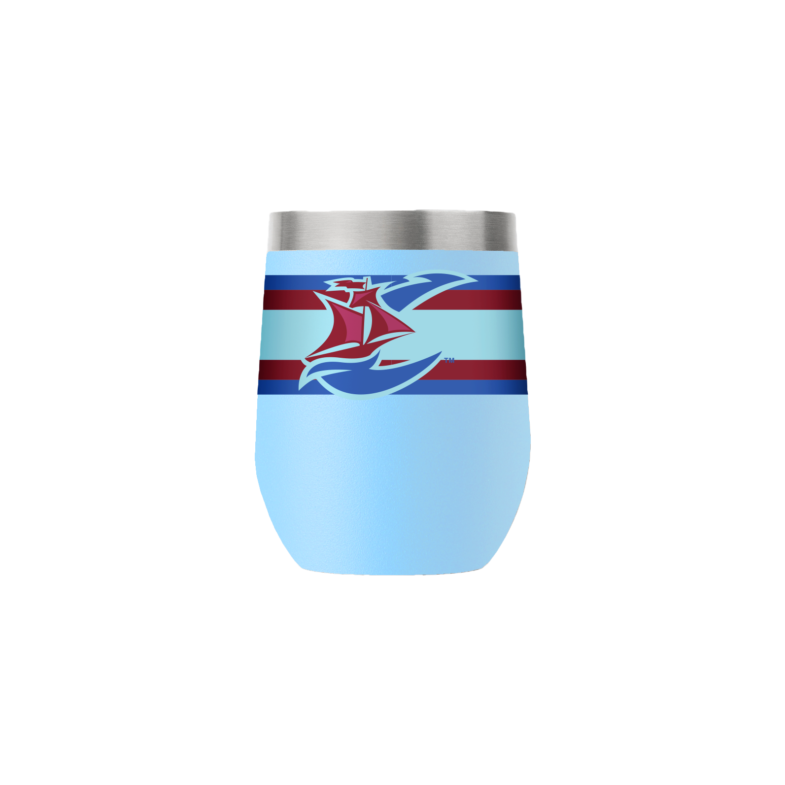 Virginia Cutters 12oz Light Blue Stemless Tumbler