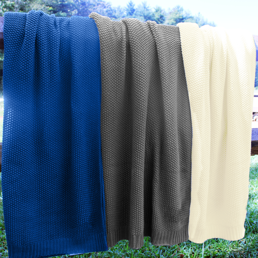 Alieh's Crochet Knit Throw: Soft, Crochet Hemmed