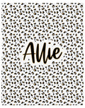 Allie Leopard Personalized Minky Blanket